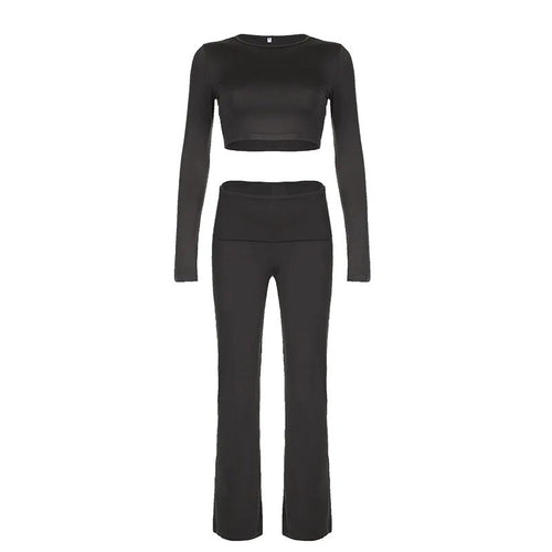Absobe Leisure Fold Over Pants Suit