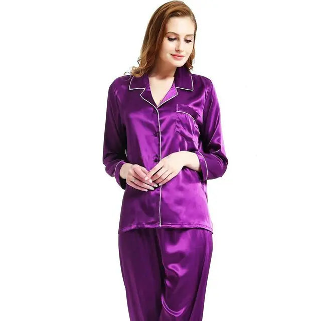 Elegant Satin Pajamas Set